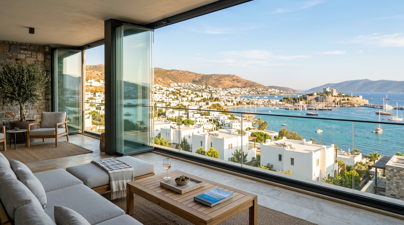 Bodrum Katlanır Cam Balkon